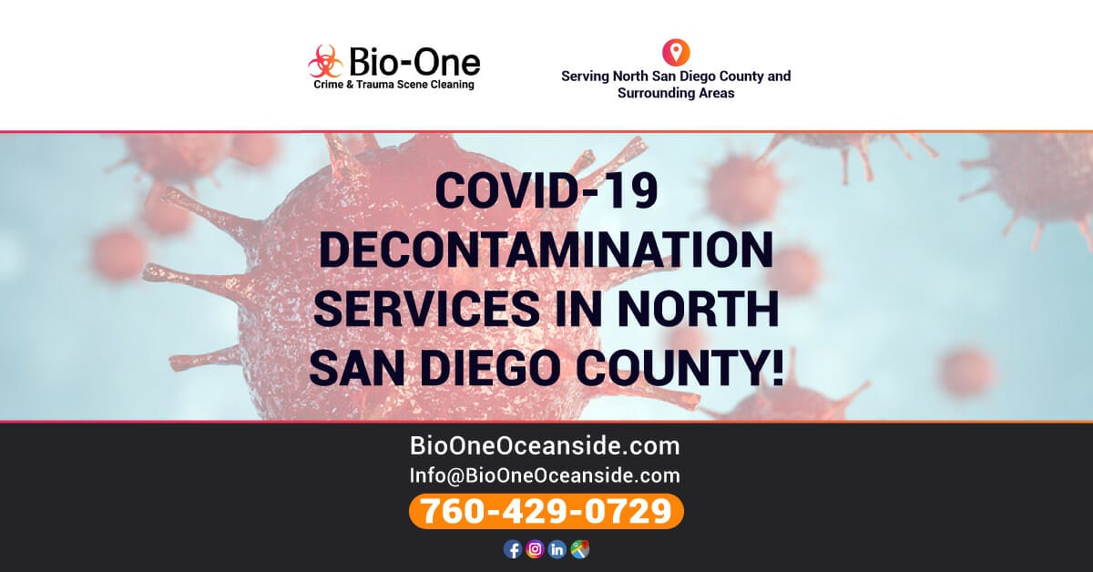 COVID-19 Decontamination services in North San Diego County! - Bio-One of Oceanside.