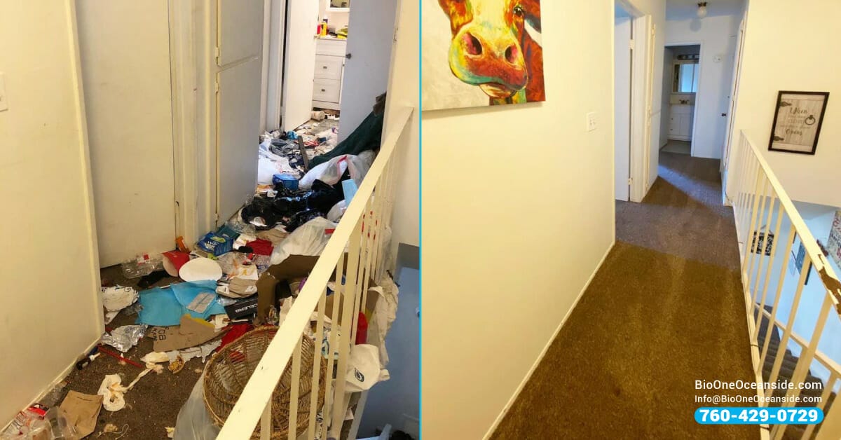 Cleaning hoarding in home - Before and after.