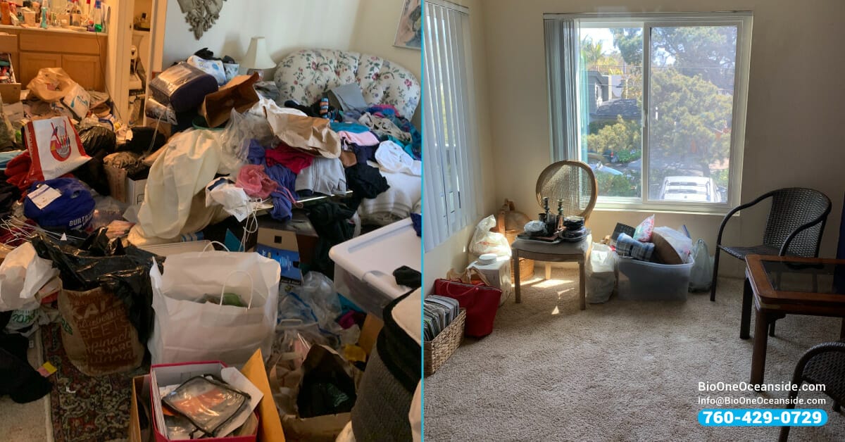 Cleaning up hoarding - Before and after.