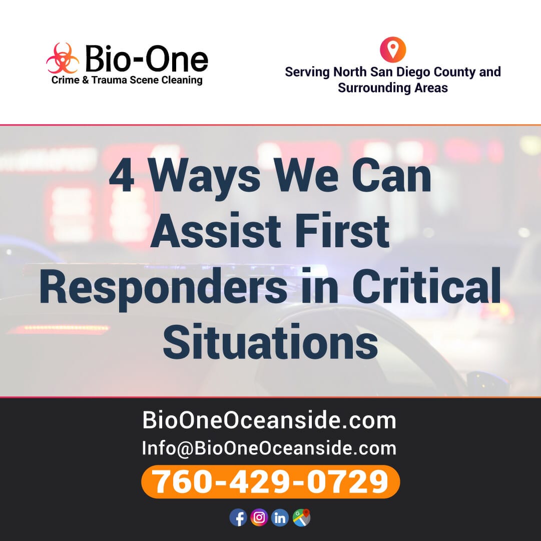4 Ways We Can Assist First Responders in Critical Situations - Bio-One of Oceanside
